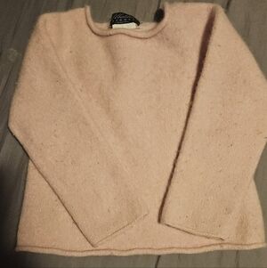 Girls Toddler 5/6 Ubaldini Pink Cashmere Sweater Made In Italy